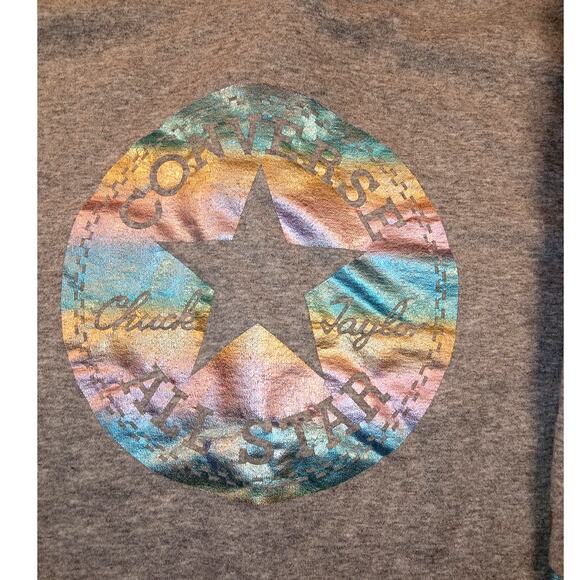 Converse All Star Womens Gray Pullover Hoodie - Size: XL - Picture 3 of 5